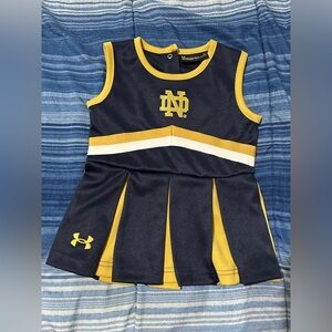 Under Armour Infant Girls Navy and Gold Notre Dame Cheerleading Uniform